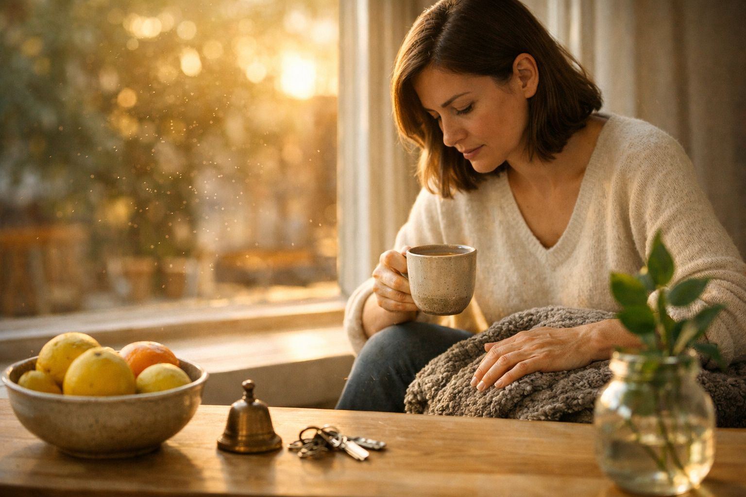Jovem sentado num banco de parque a escrever num caderno, com um relógio e um copo d'água ao lado.